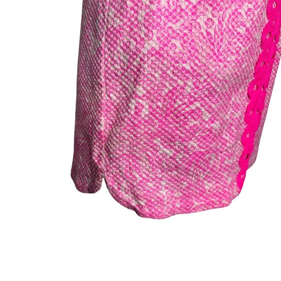 Lilly Pulitzer for Target Pink Lace Textured Trim Dress Sz 2‎ Cotton Blend - Picture 8 of 11